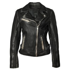 Mauritius Sofia Leather Jacket- Black
