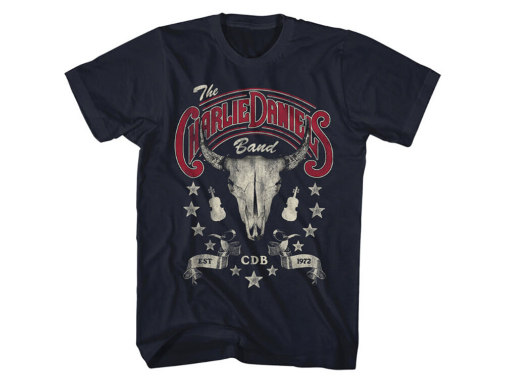 Charlie Daniel Band- Est 1972 Tee- Navy-