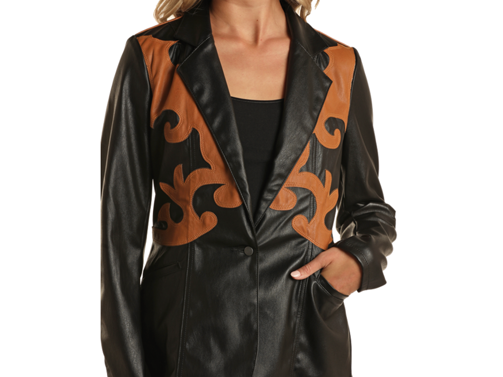 Rock and Roll Denim Western Leather Blazer-