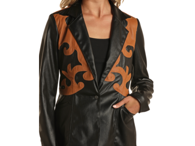 Rock and Roll Denim Western Leather Blazer-