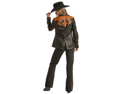 Rock and Roll Denim Western Leather Blazer-