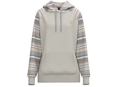 Hooey Quilted Hoodie Pastel Stripe Accent-