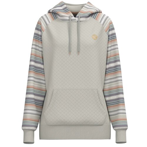 Hooey Quilted Hoodie Pastel Stripe Accent-