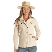 Cotton Canvas Jacket- Tan-