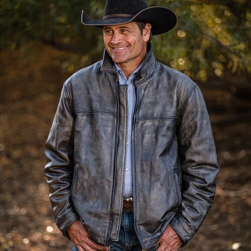 STS Ranchwear Rifleman Leather Jacket- Grulla