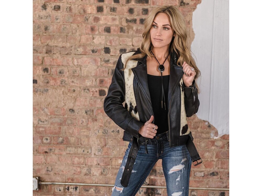 STS Ranchwear Etta Genuine Cowhide Jacket- Black-