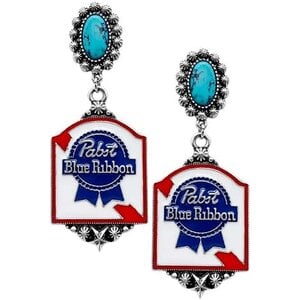 Blandice Jewelry Pabst Blue Ribbon Earring