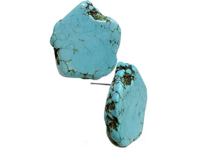 Blandice Jewelry Natural Stone Stud Earring- Turquoise