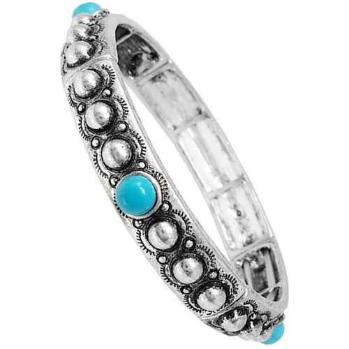 Blandice Jewelry Western Turquoise Stretch Bracelet