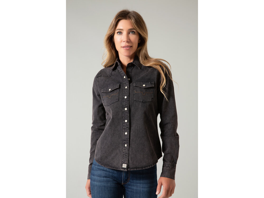 Kimes Ranch Kaycee Denim Top- Black-