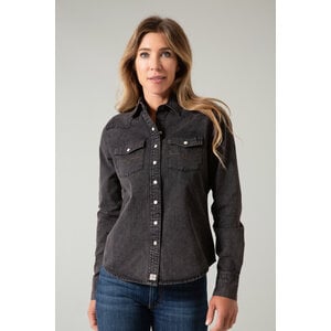 Kimes Ranch Kaycee Denim Top- Black-