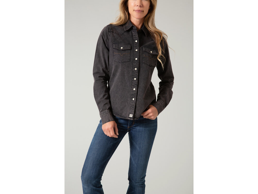 Kimes Ranch Kaycee Denim Top- Black-