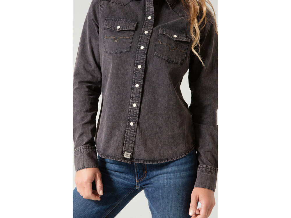 Kimes Ranch Kaycee Denim Top- Black-