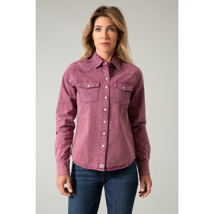 Kimes Ranch Kaycee Denim Top- Wine-