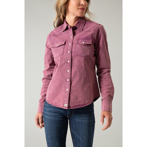 Kimes Ranch Kaycee Denim Top- Wine-