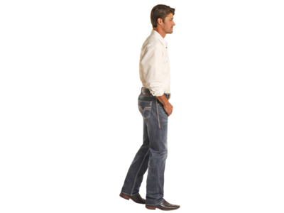 Rock and Roll Denim Leather Embellished Revolver- BM1RD02488