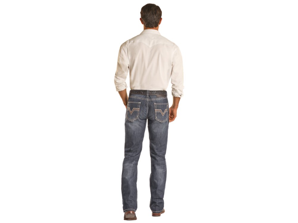 Rock and Roll Denim Leather Embellished Revolver- BM1RD02488