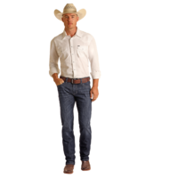 Dark Wash Leather Stith Revolver- rrmd1rr13x