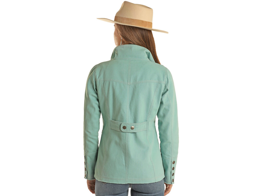 Powder River Outfitters Cotton Canvas Jacket- Aquamarine