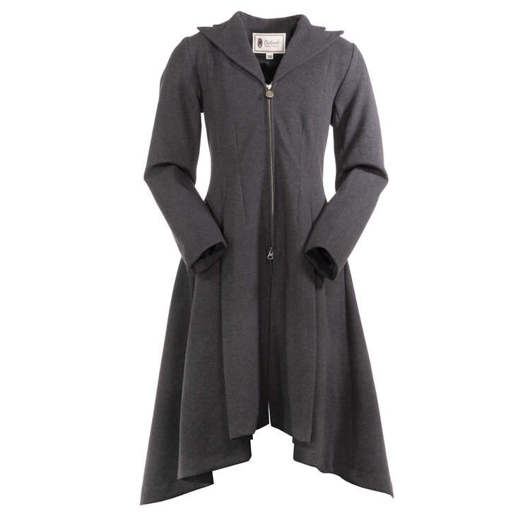 Outback Trading Clare Wool Dress Coat- Charcoal
