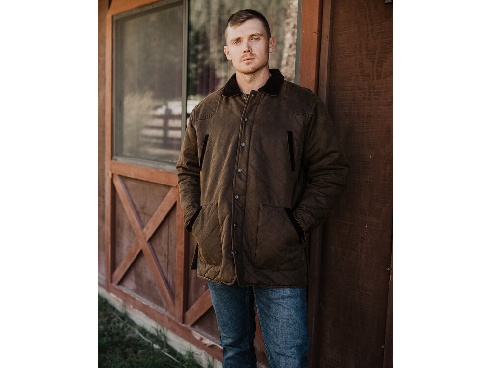 Outback Trading Harlow Quilted Barn Jacket- Brown