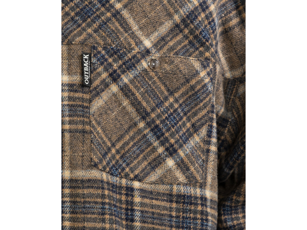 Outback Trading Greyson Flannel Shirt- Olive