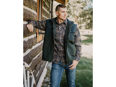 Outback Trading Greyson Flannel Shirt- Olive