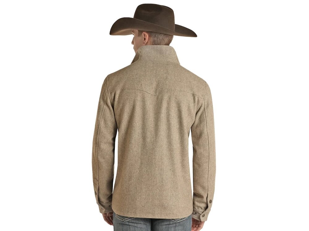 Powder River Outfitters Solid Wool Coat- Natural