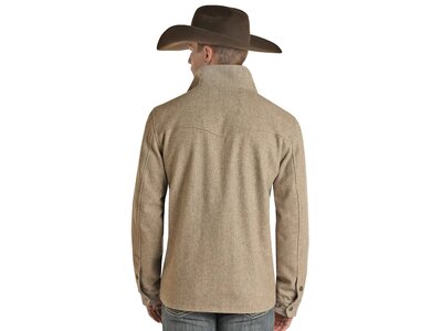 Powder River Outfitters Solid Wool Coat- Natural