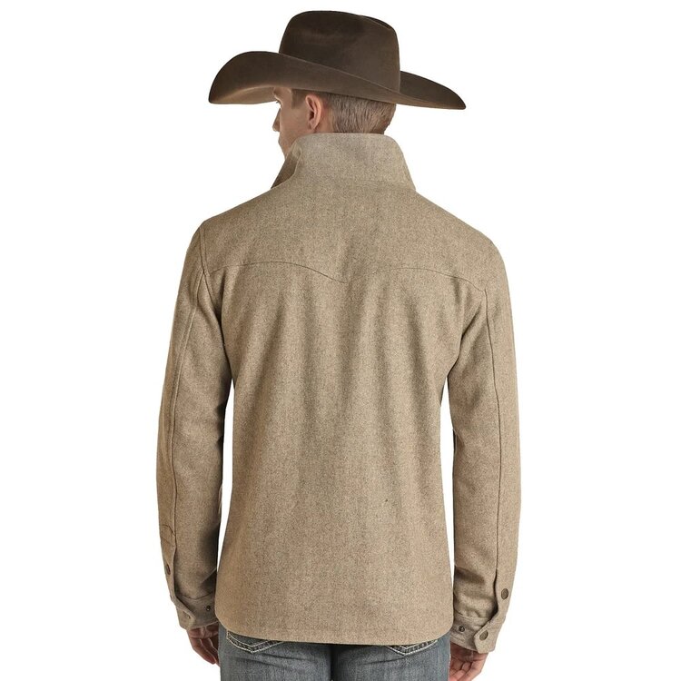 Powder River Outfitters Solid Wool Coat- Natural