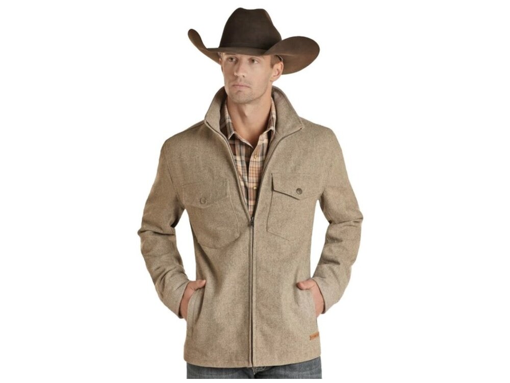Powder River Outfitters Solid Wool Coat- Natural
