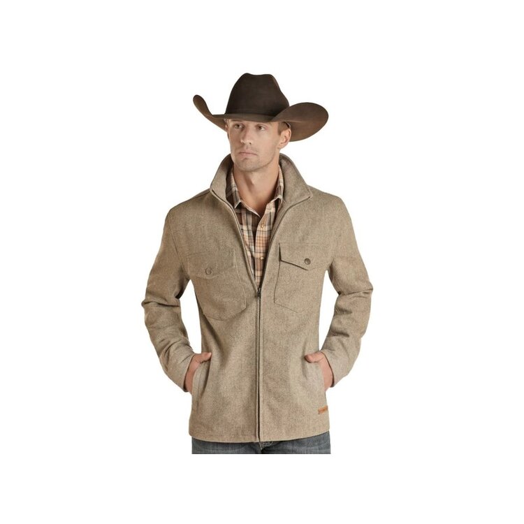 Powder River Outfitters Solid Wool Coat- Natural