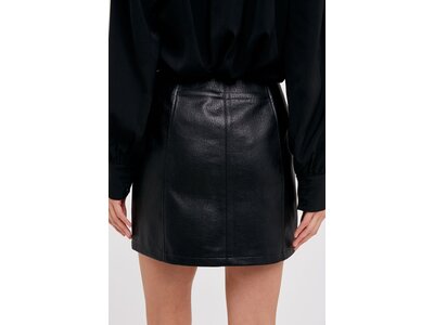 Bluivy Vegan Leather A-Line Skirt- Black