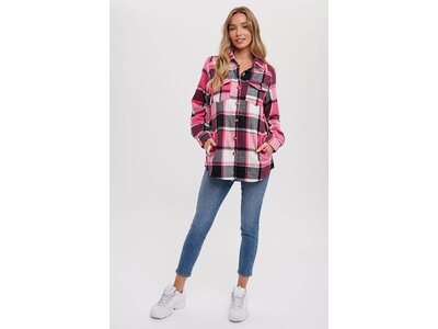 Bluivy Flannel Shacket- Pink Plaid-