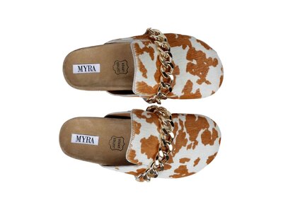 Myra Bags Ado Cowhide Slides