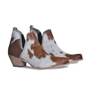 Myra Bags Sunset Bloom Cowhide Booties- Brown