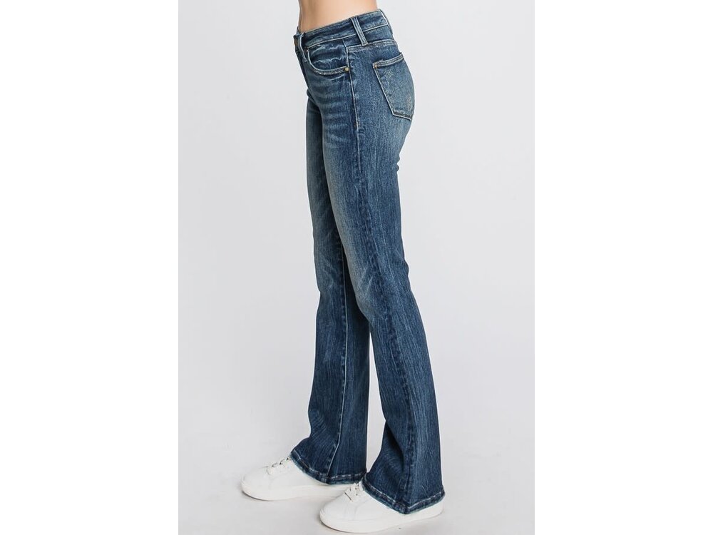 Petra153 MidRise Classic Bootcut- Dark- 32in Inseam-