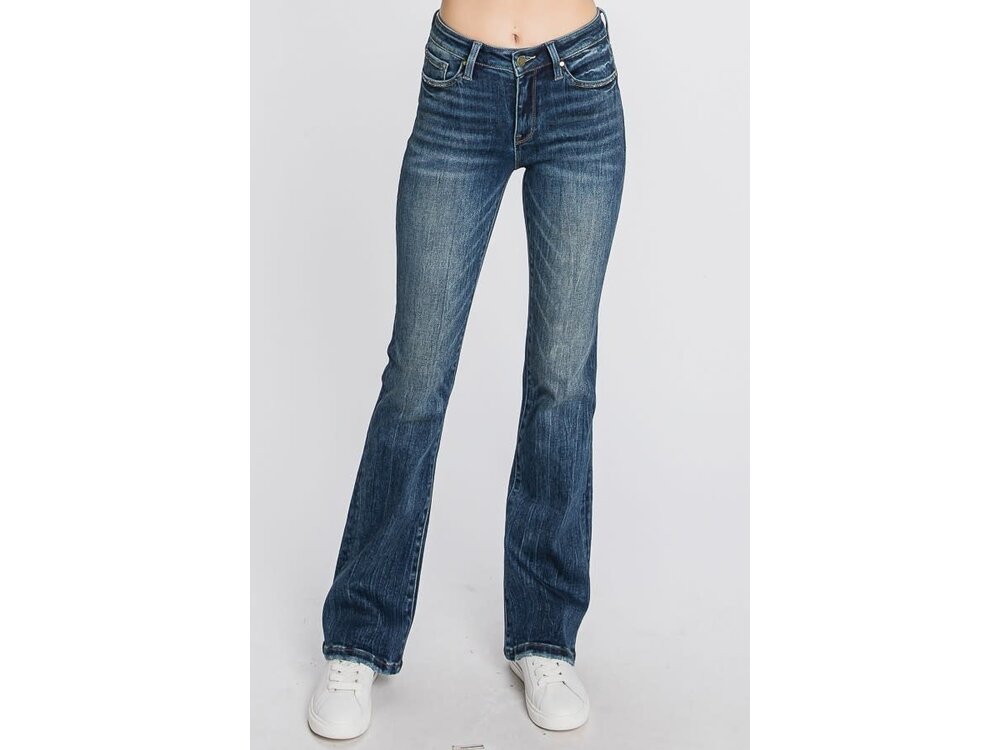 Petra153 MidRise Classic Bootcut- Dark- 32in Inseam-