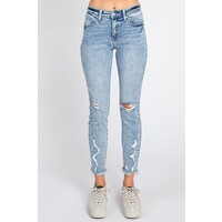 Distressed Acid Skinny- 27inseam- Light-