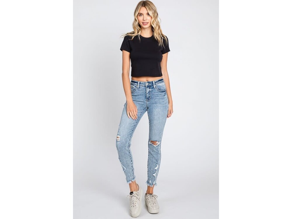 Petra153 Distressed Acid Skinny- 27inseam- Light-