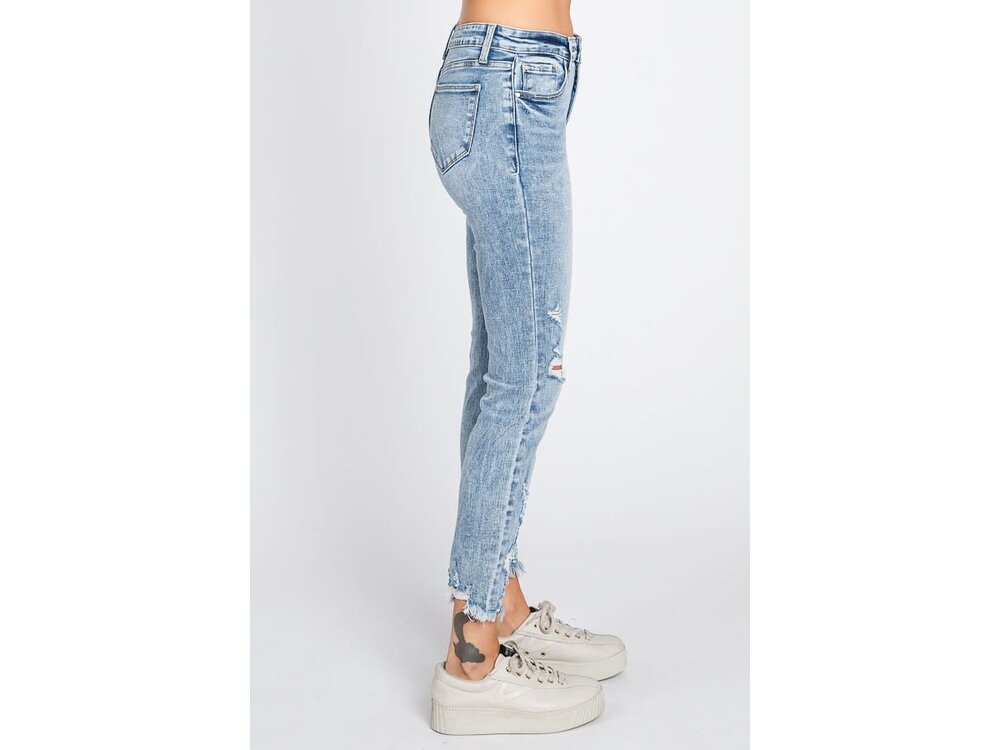 Petra153 Distressed Acid Skinny- 27inseam- Light-
