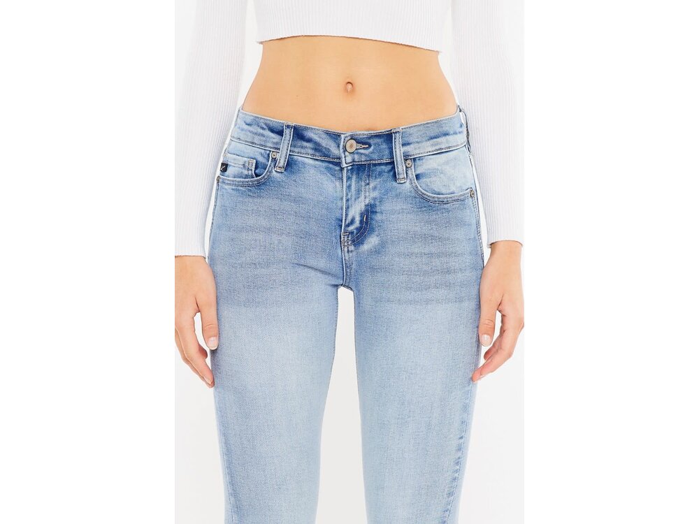 KanCan Midrise- Straight with Split Hem- KC7995M- Light-