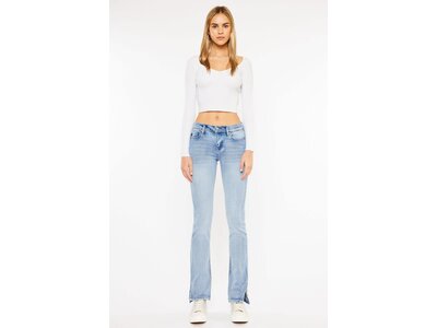 KanCan Midrise- Straight with Split Hem- KC7995M- Light-