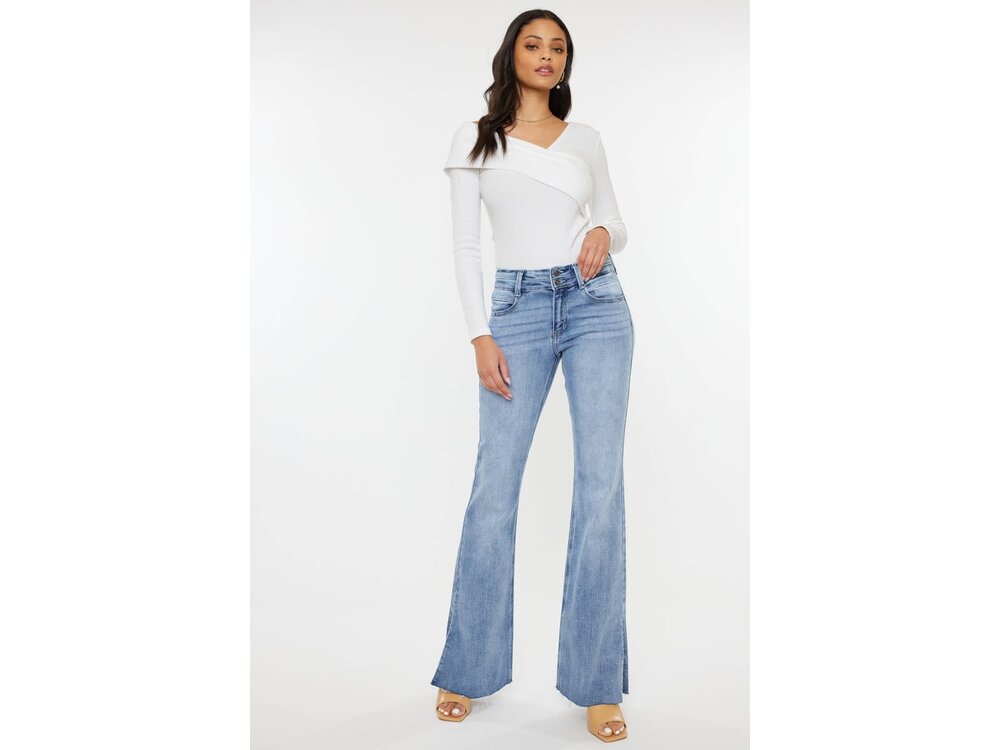 KanCan Midrise Doubleband Waist Flare- KC9365M-