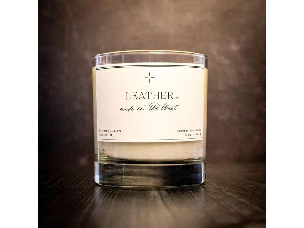 R. Rebellion Leather Candle