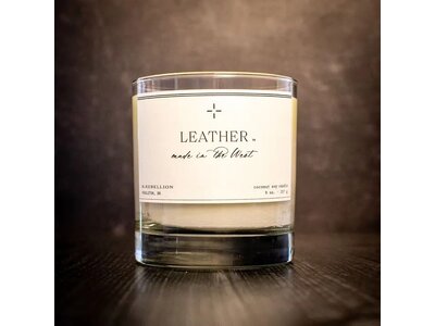 R. Rebellion Leather Candle