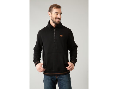 Kimes Ranch Boxer Quarter Zip Hoodie- Black-