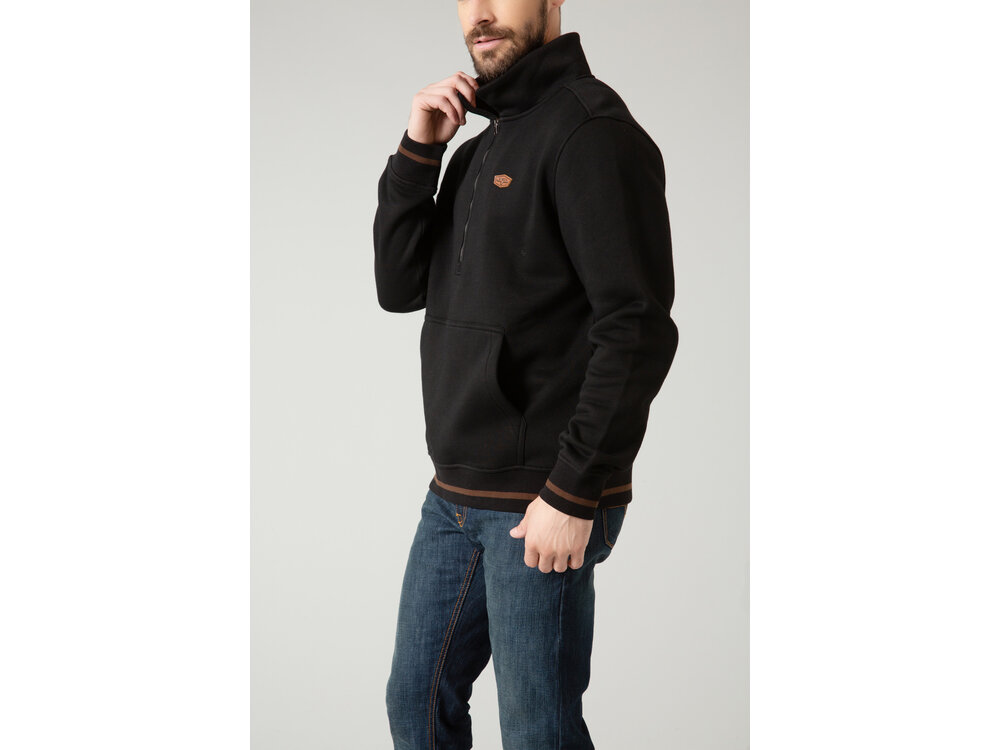 Kimes Ranch Boxer Quarter Zip Hoodie- Black-