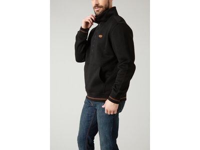 Kimes Ranch Boxer Quarter Zip Hoodie- Black-