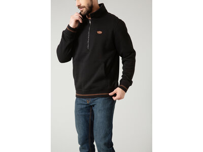 Kimes Ranch Boxer Quarter Zip Hoodie- Black-